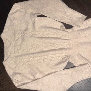 Women's Cable Knit Sweater - Cream